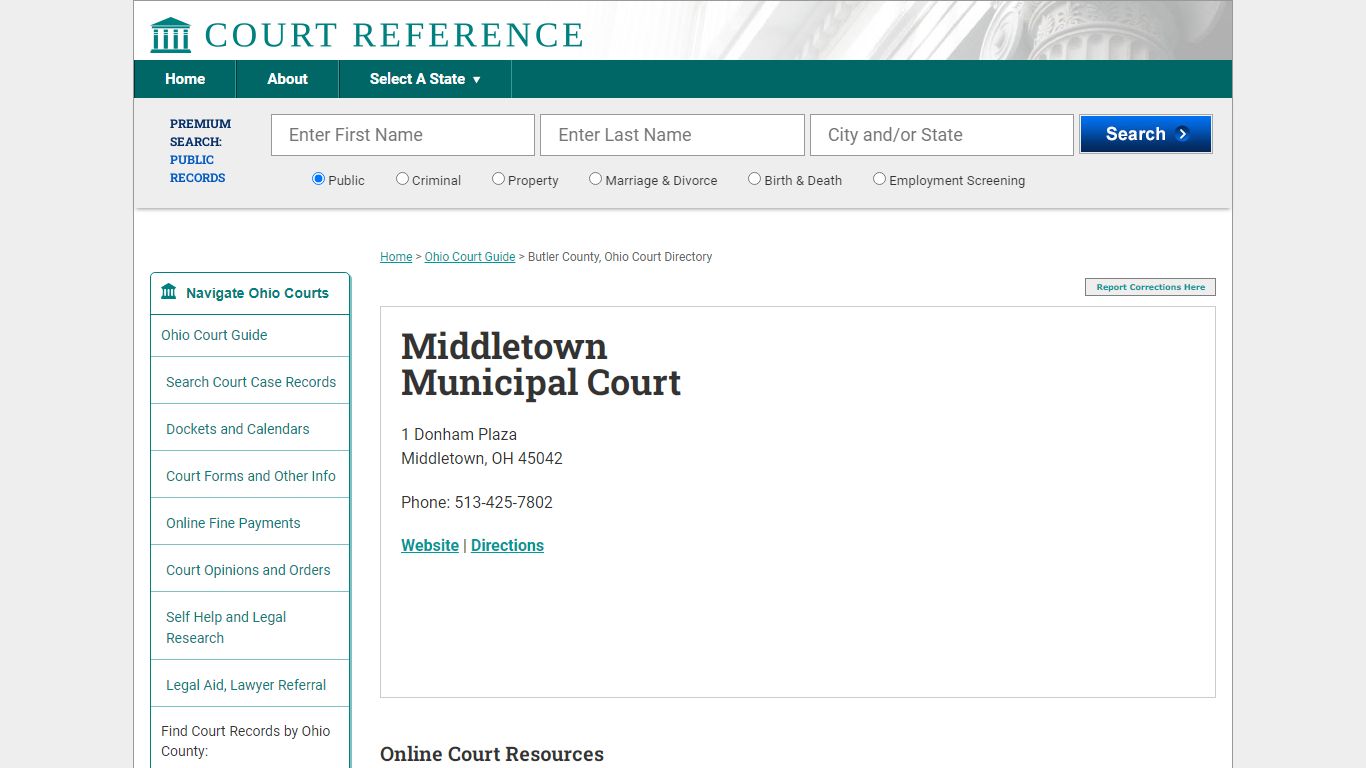 Middletown Municipal Court - Court Records Directory