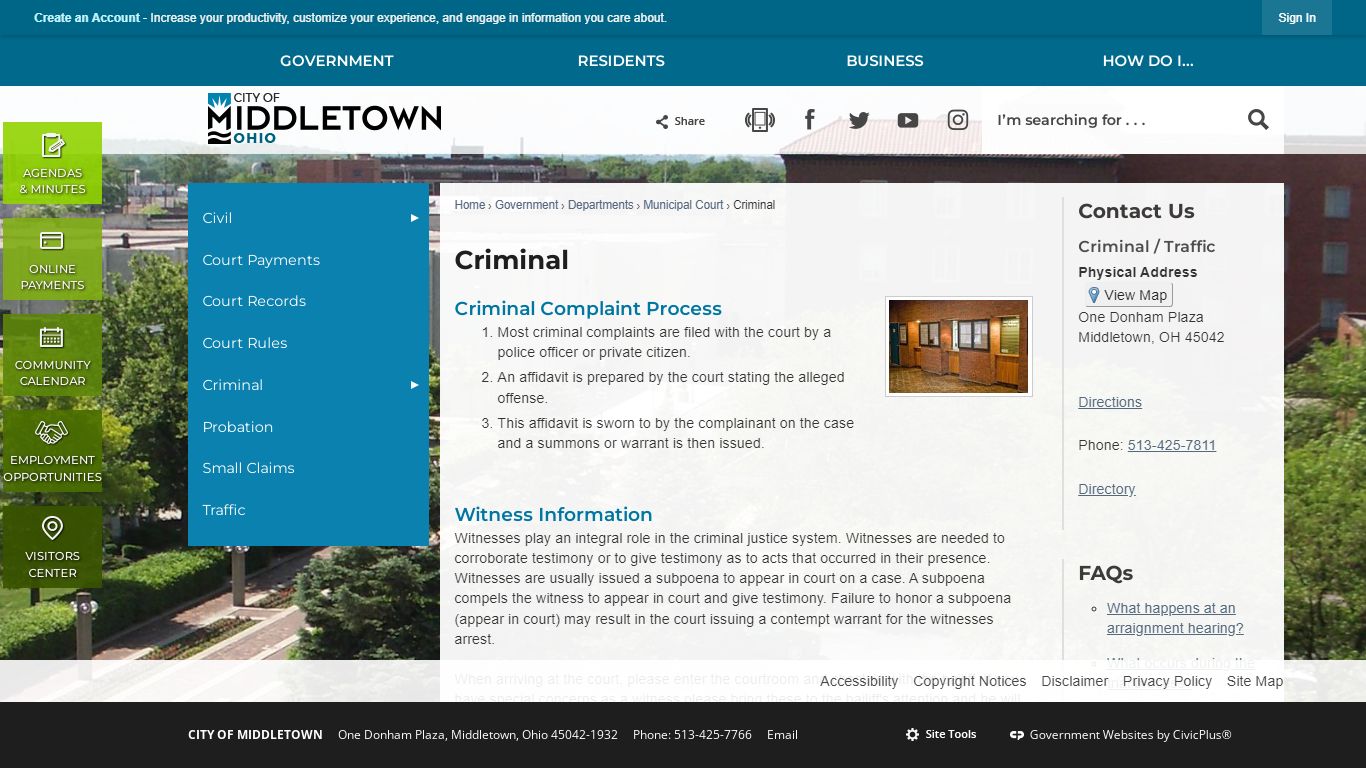 Criminal | Middletown, OH